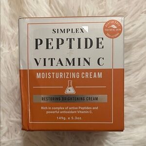 Simple Peptide + Vitamin C Moisturizing Cream - White and Orange